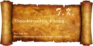 Theodorovits Kinga névjegykártya
